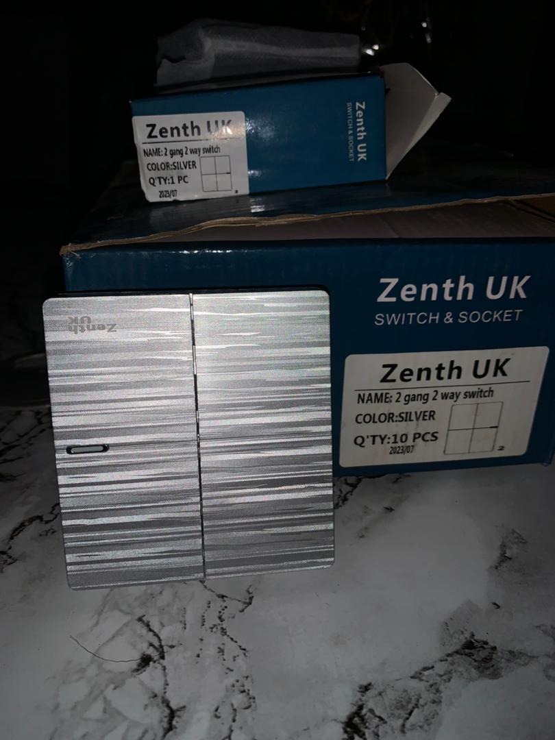 Zenith UK 2 Gang 2 Way Switch
