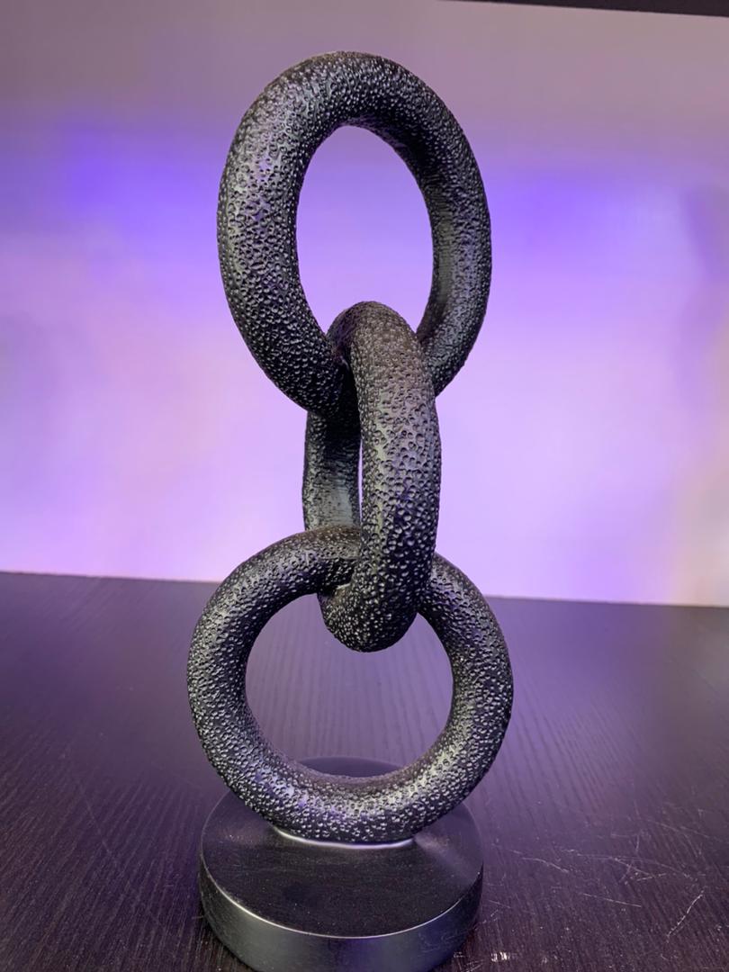 Modern Linked Ring Sculpture