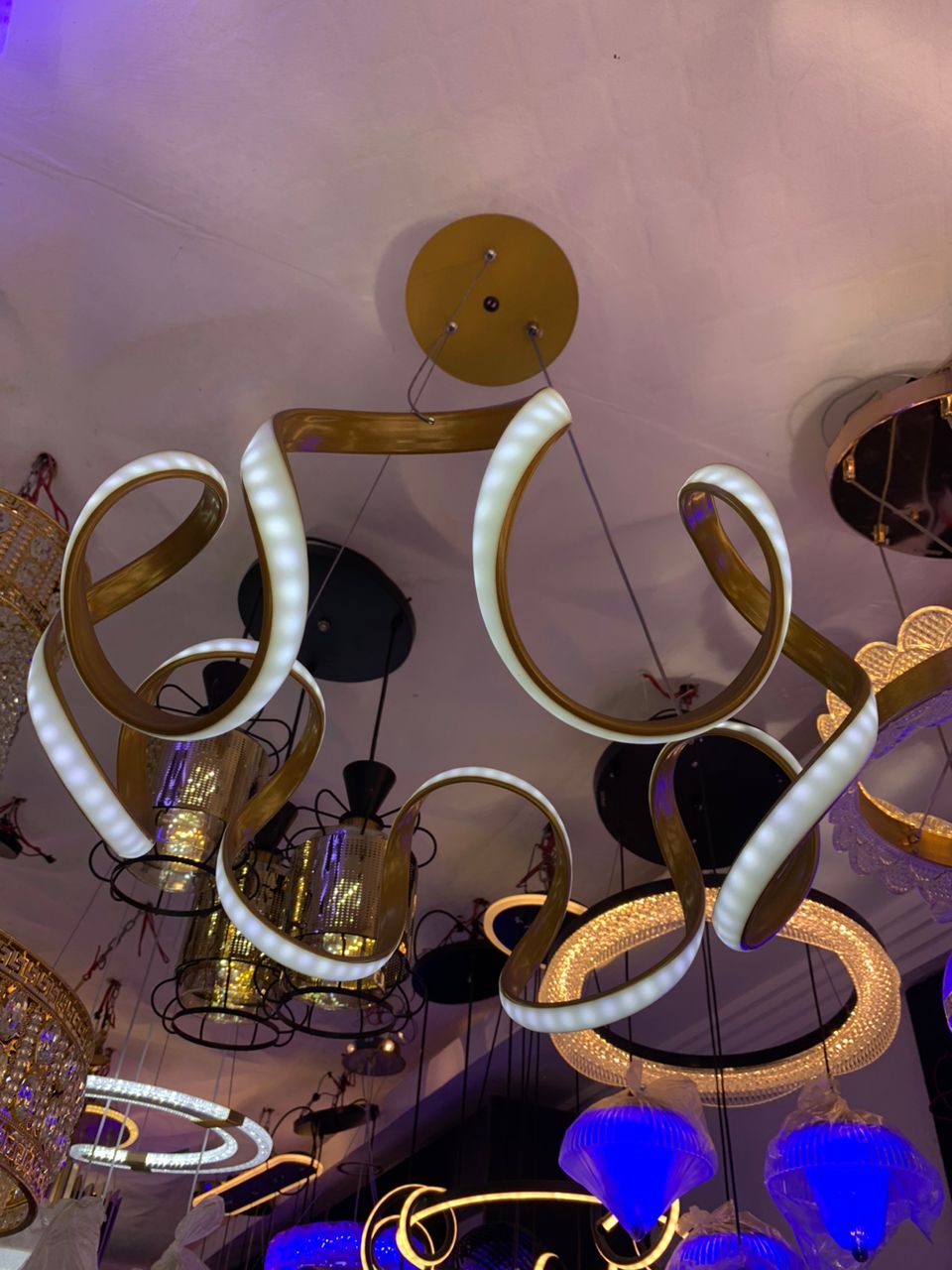 Modern Spiral LED Chandelier