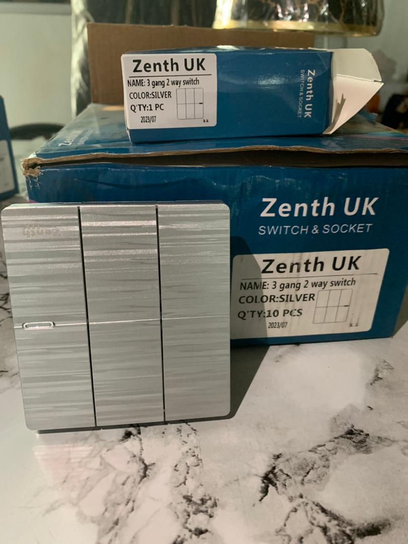 Zenith UK 3 Gang 2 Way Switch