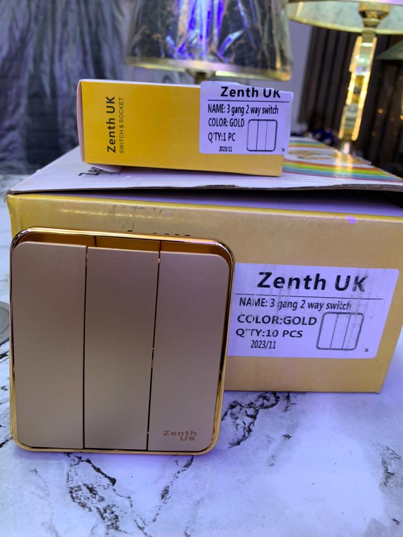 Zenith UK 3 Gang 2 Way Switch