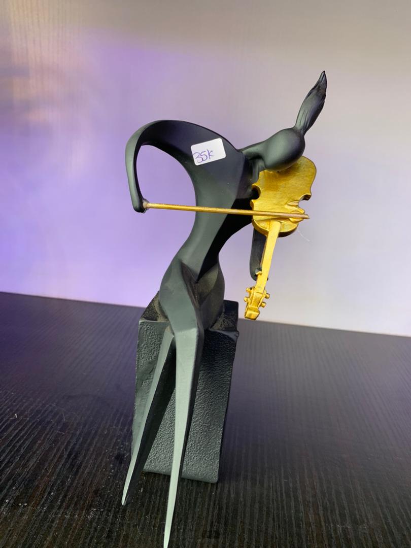 Modern Abstract Violinist Sculpture