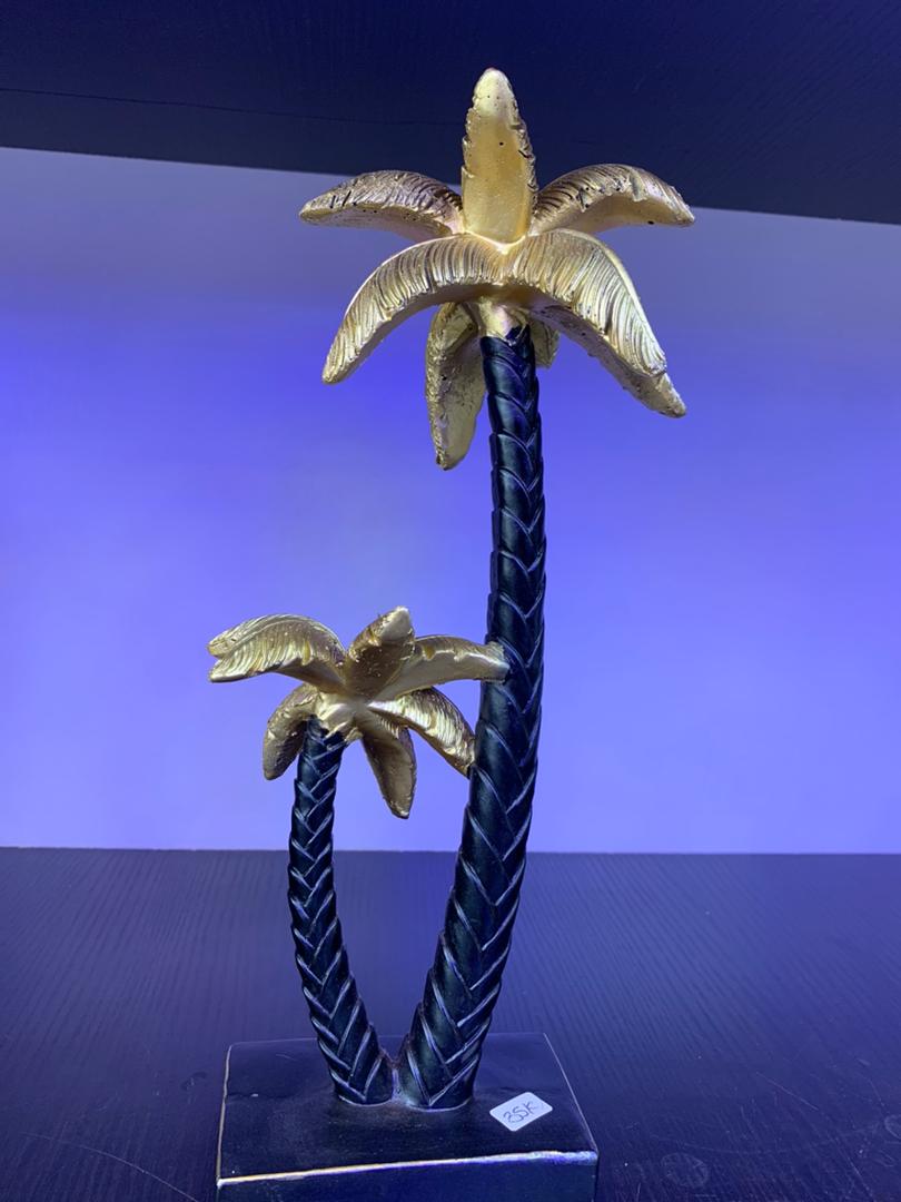 Golden Palm Tree Sculpture