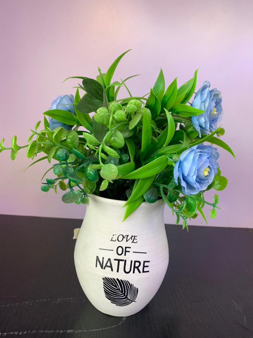 Artificial Flower Arrangement in Decorative Vase