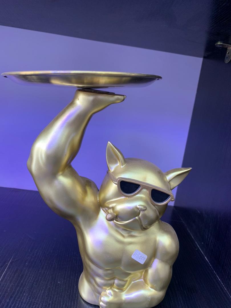 Golden Bulldog Butler Tray