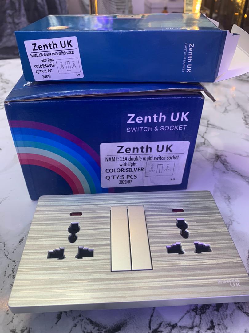 Zenth UK 13A Double Multi Switch Socket