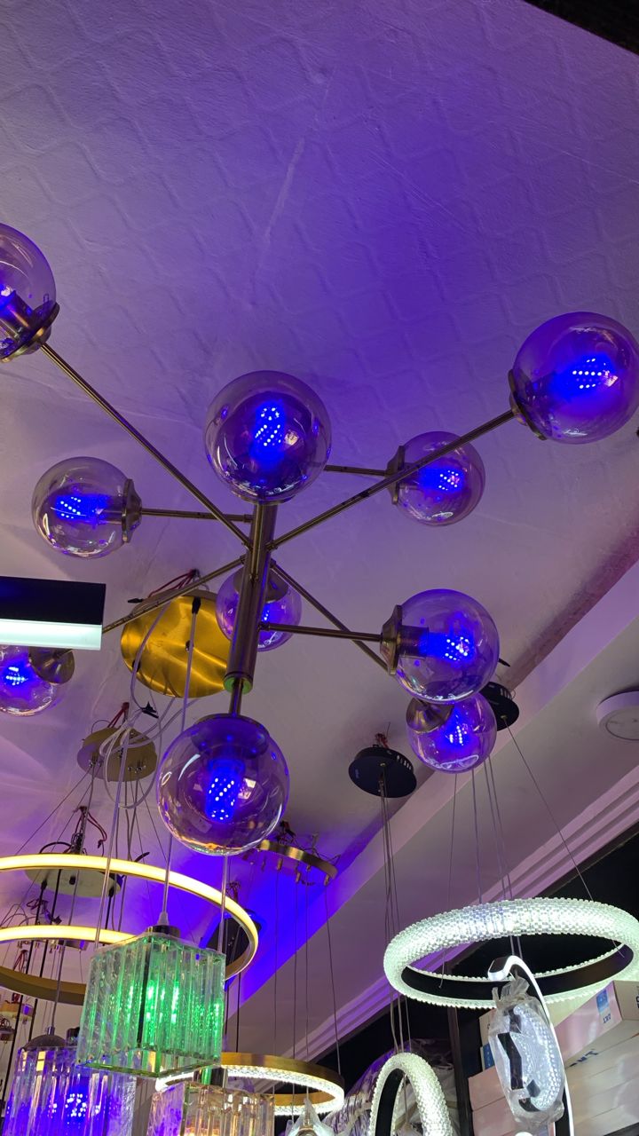 Modern Glass Globe Chandelier