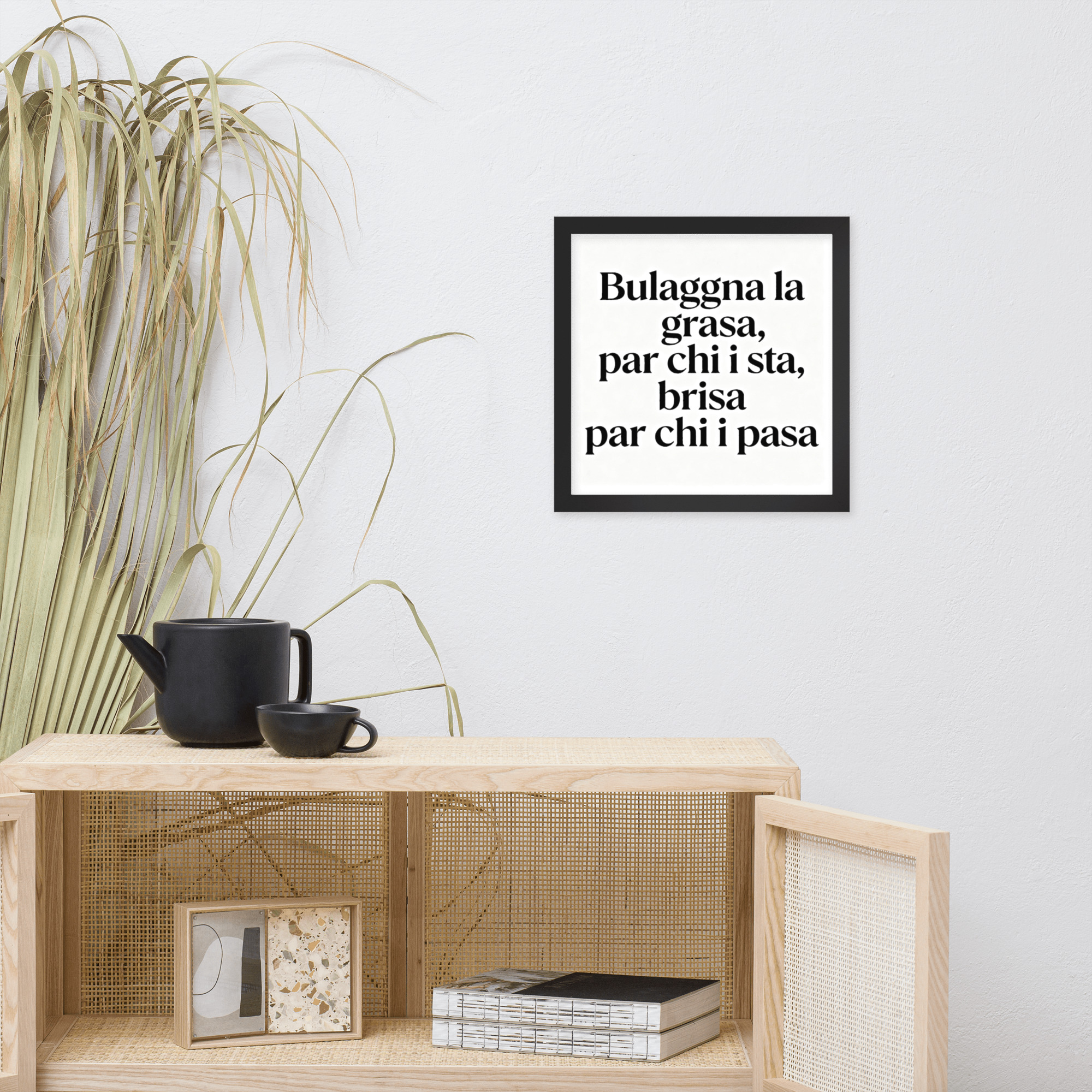 Quadro con citazione bolognese