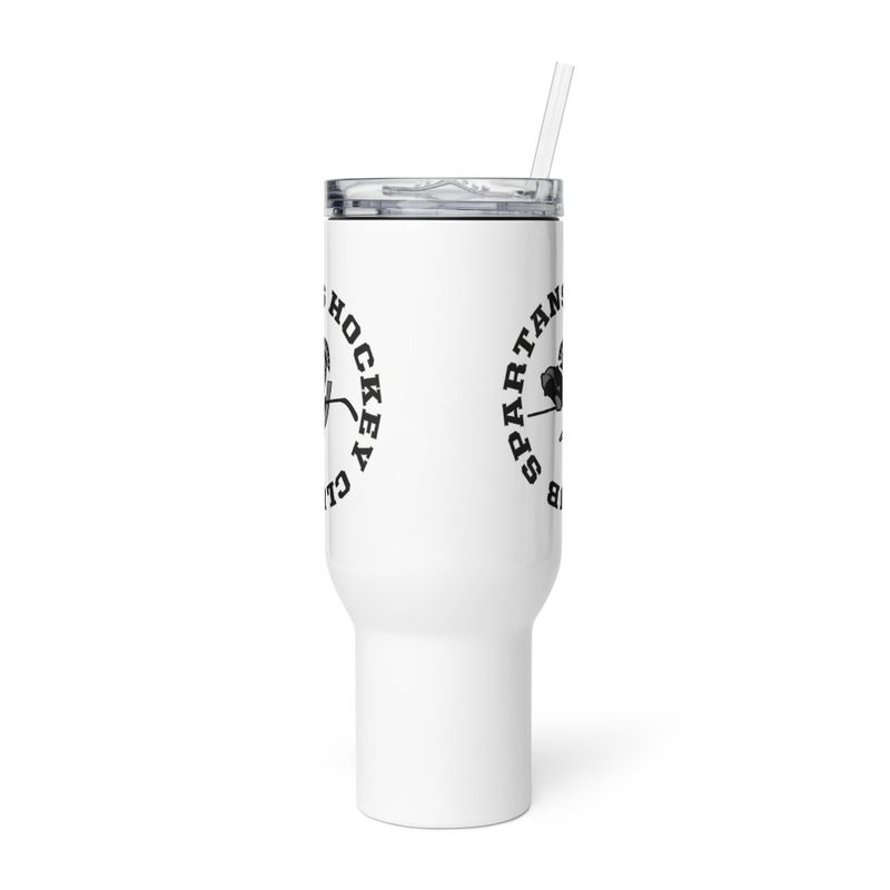 Travel mug with a handle