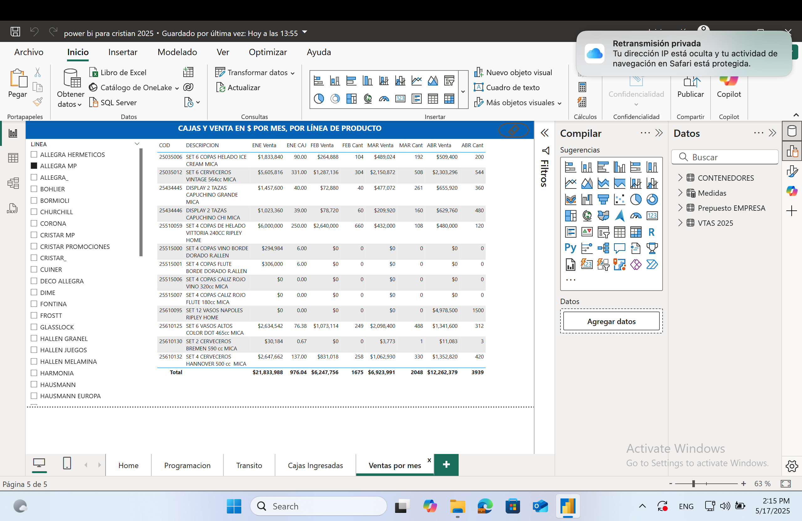 Clases particulares de excel.