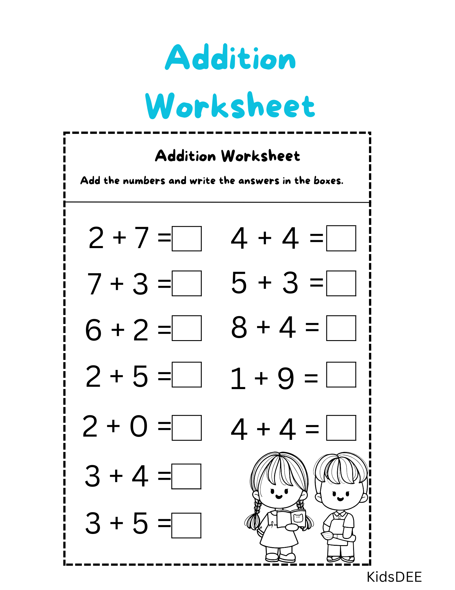 Math Addition Worksheets for Kids β Fun Learning Made Easy! Nr 2