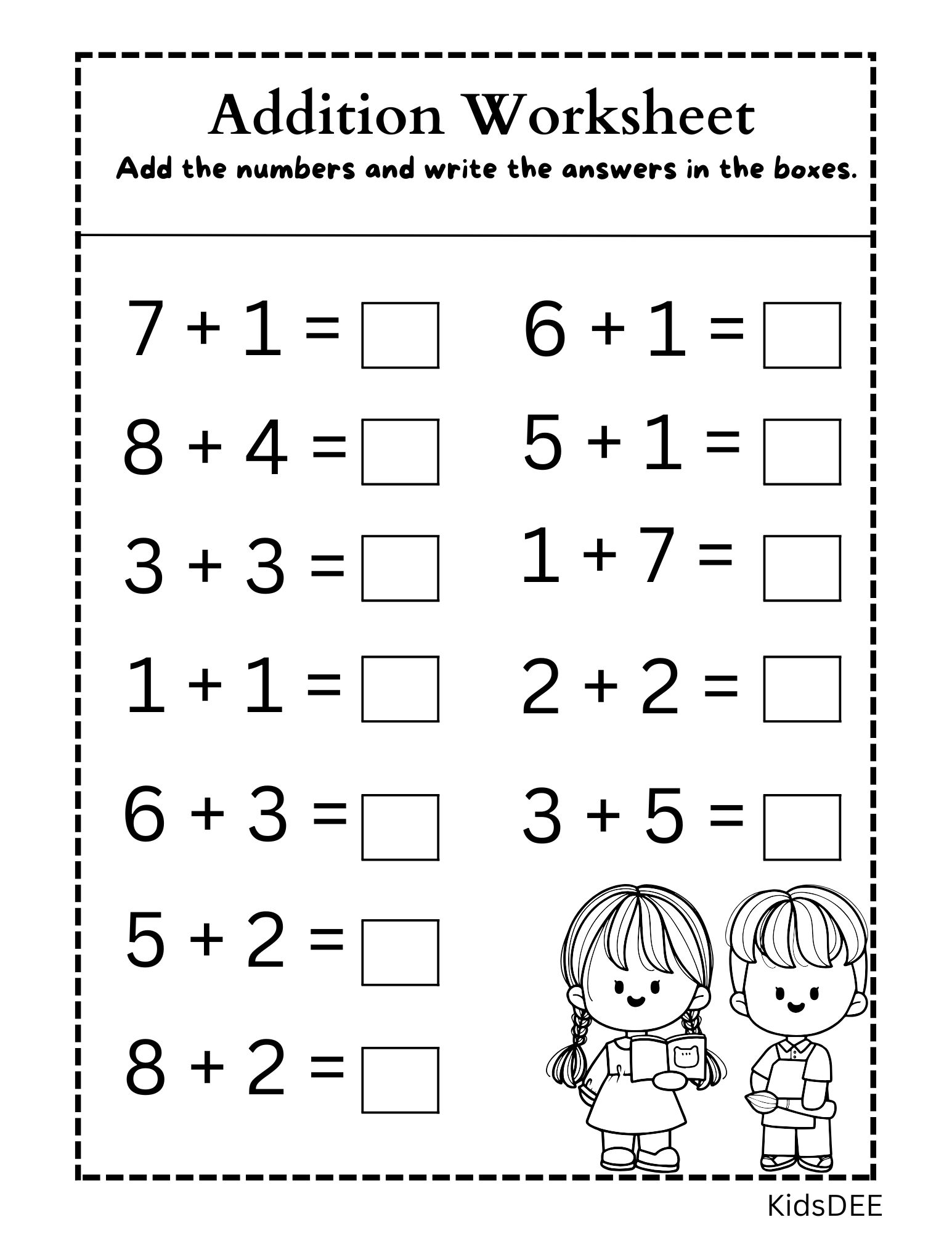 Math Addition Worksheets for Kids – Fun Learning Made Easy! Nr 2