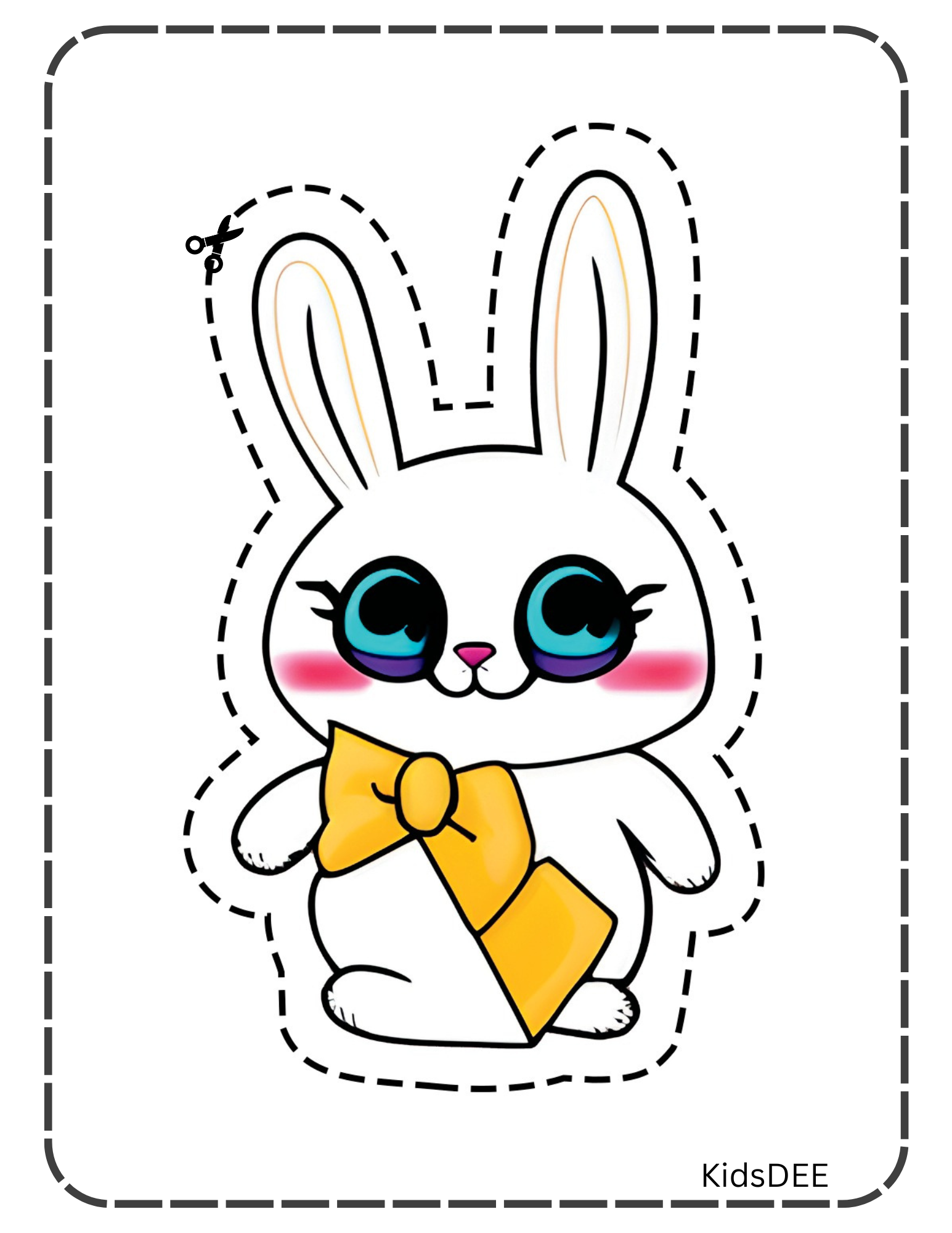 🐰 Bunny Cut Activity – Fun Scissor Skills for Kids!