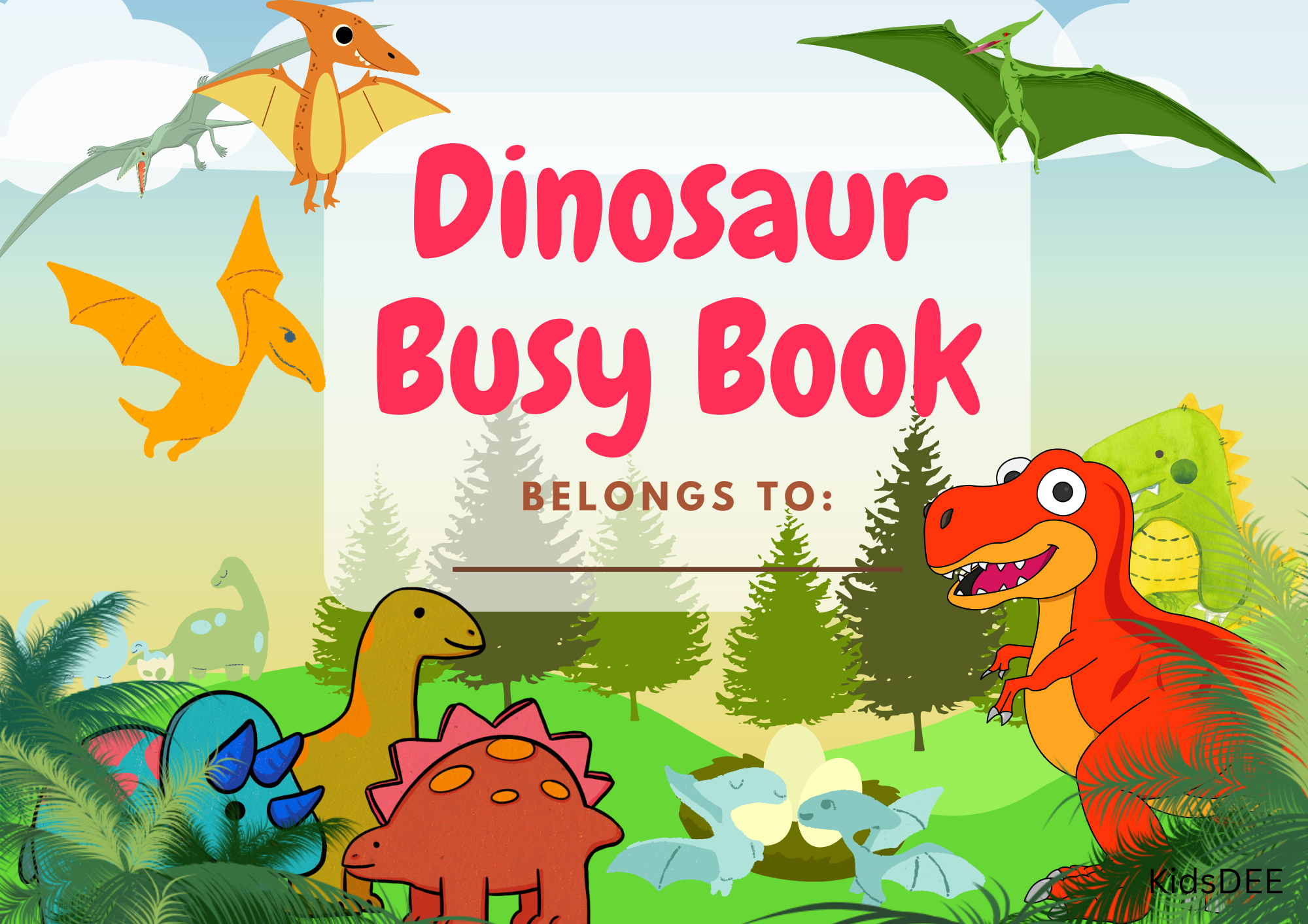 Dinosaur Busy Book for Kids (Ages 4–7) – 65 Pages of Learning Fun!