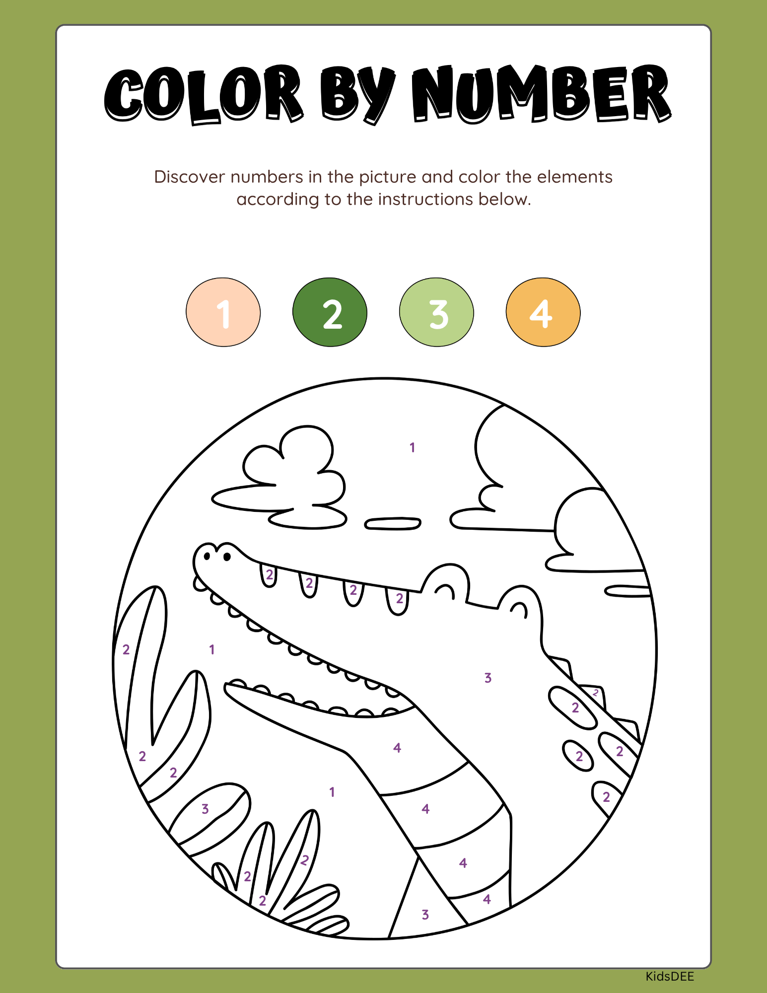 🎨 Colour by Number Worksheets for Kids – Learn, Colour & Have Fun!