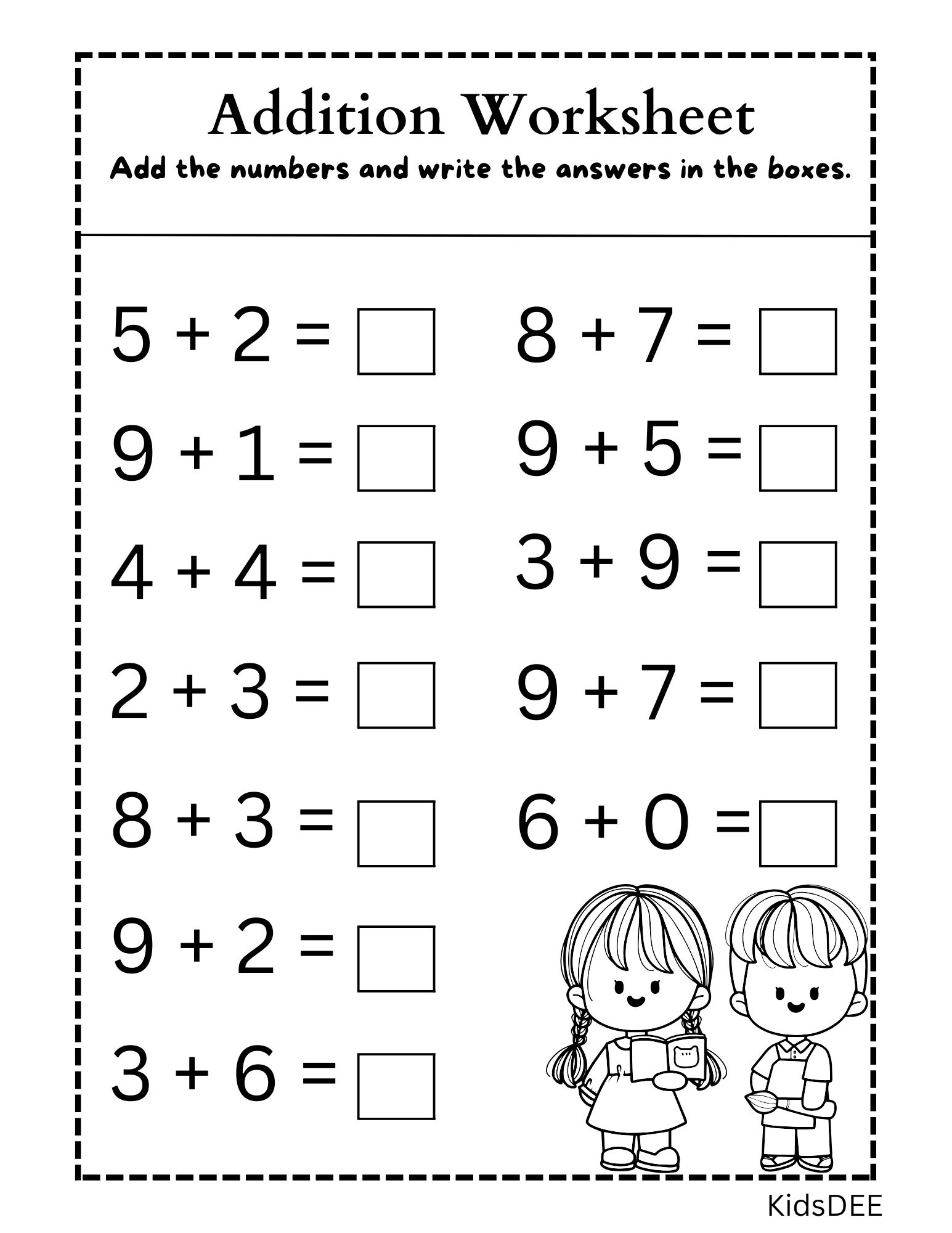 Math Addition Worksheets for Kids – Fun Learning Made Easy! Nr 2