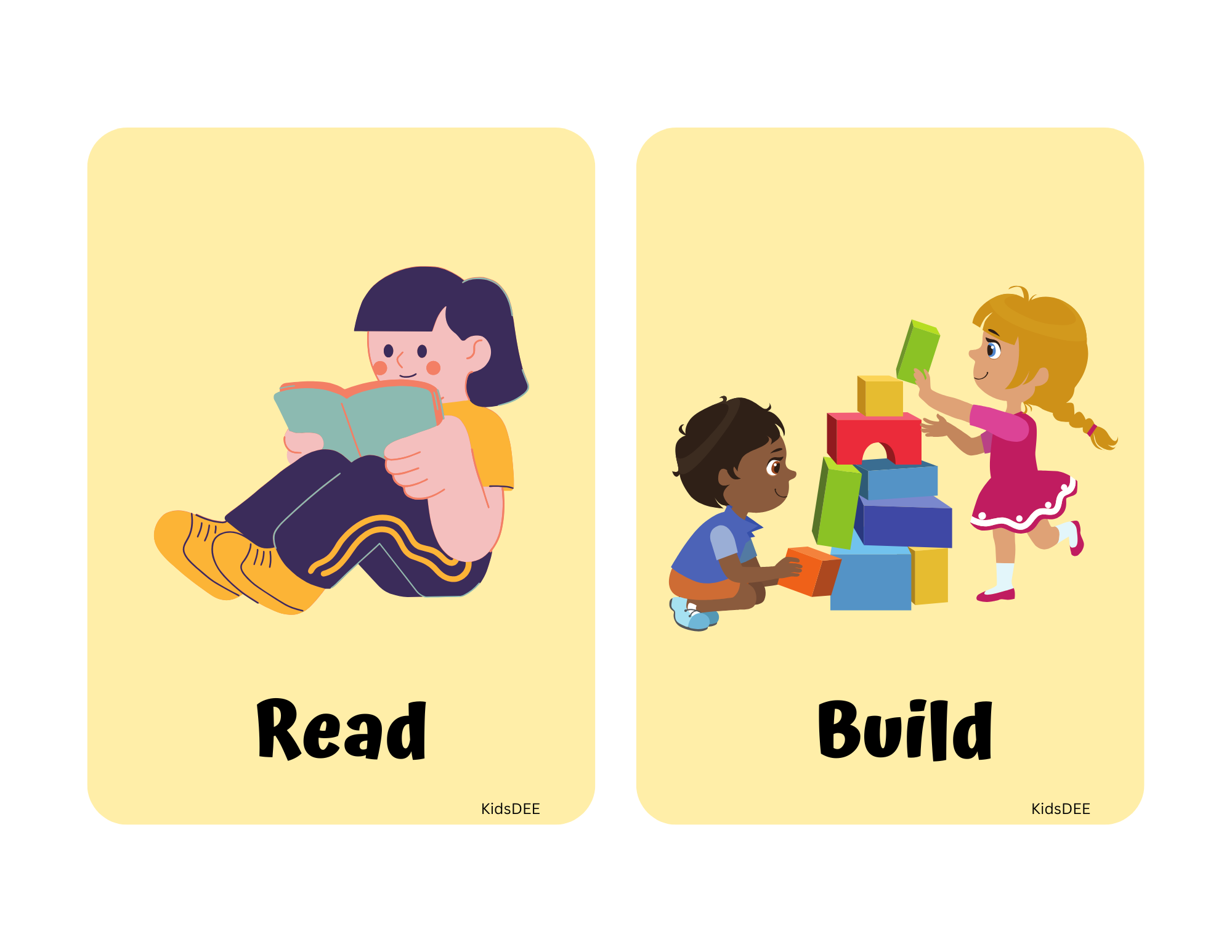 Action Verbs Flashcards- Fun Learning