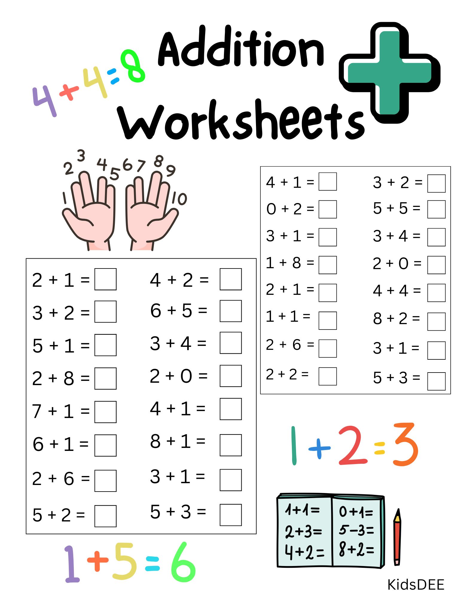 Math Addition Worksheets for Kids β Fun Learning Made Easy! Nr 1