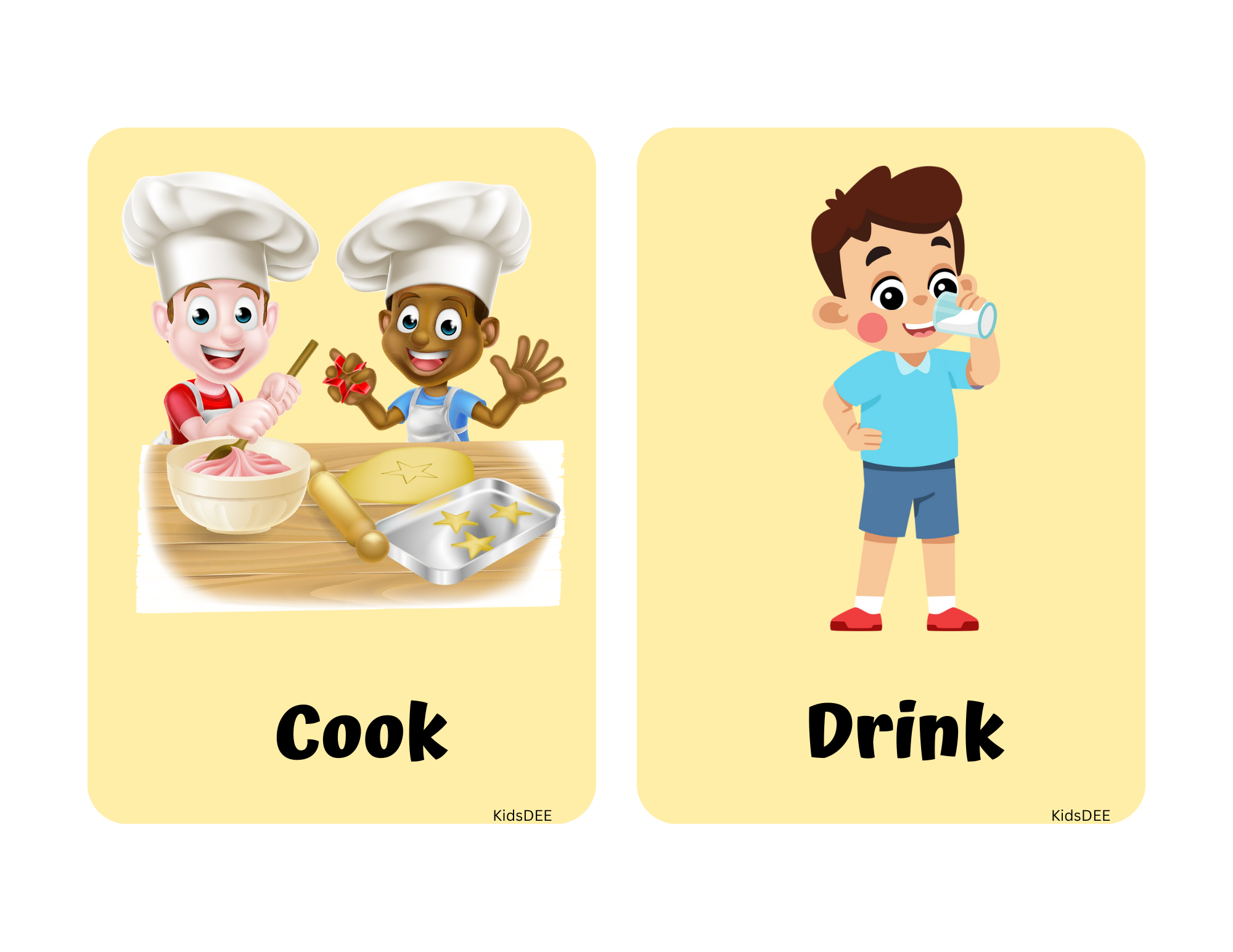 Action Verbs Flashcards- Fun Learning