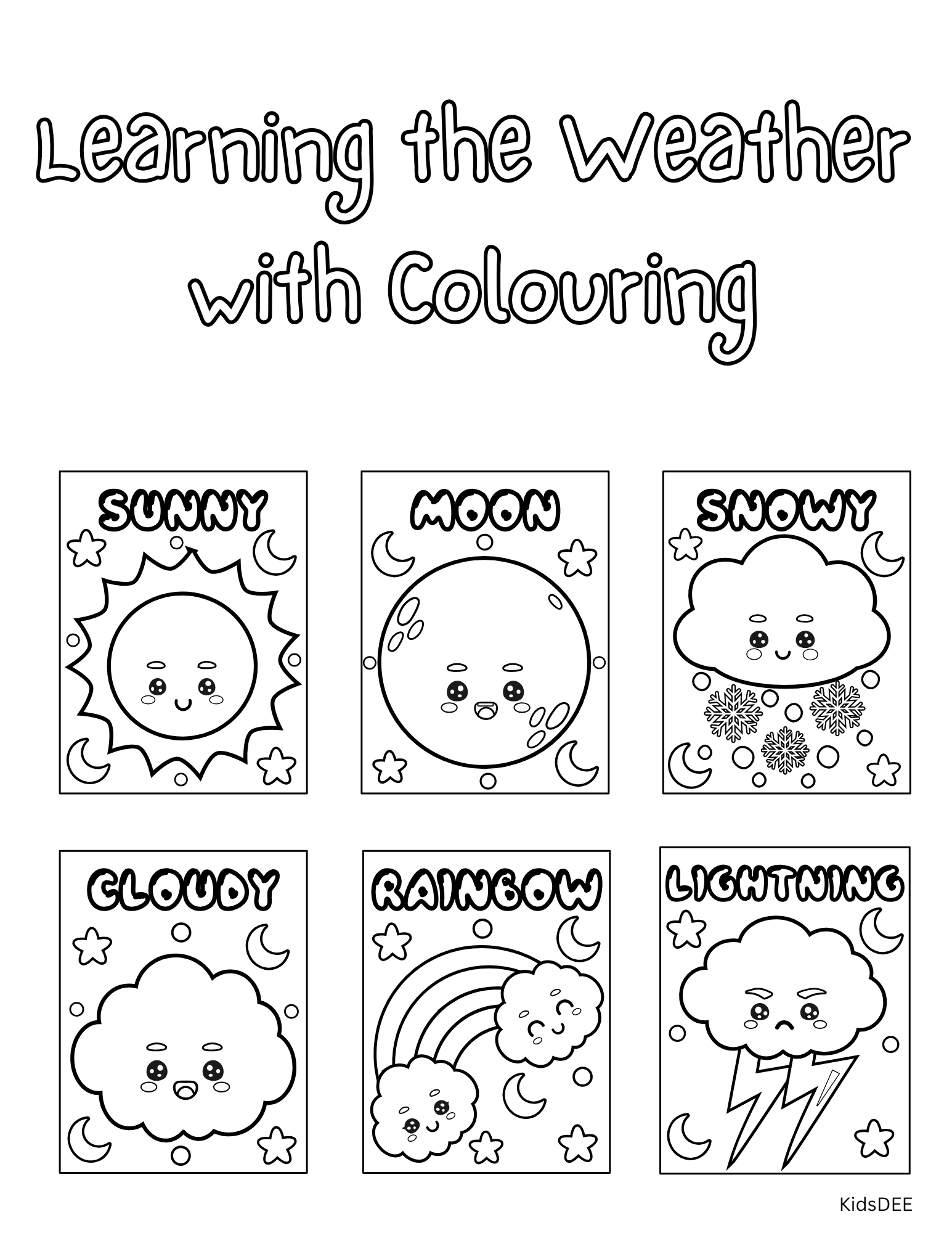 Coloring Weather Pictures β Fun Weather Learning for Kids!