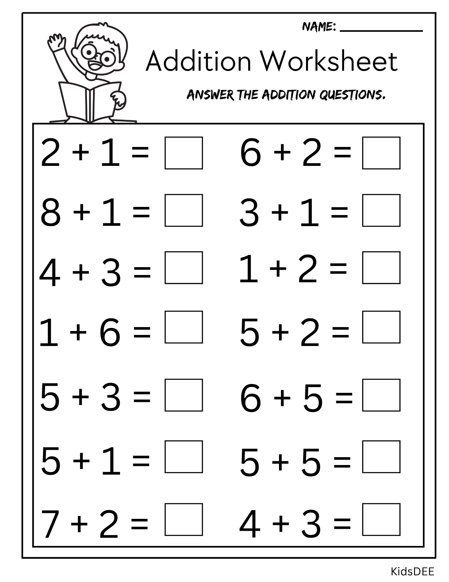 Math Addition Worksheets for Kids – Fun Learning Made Easy! Nr 3