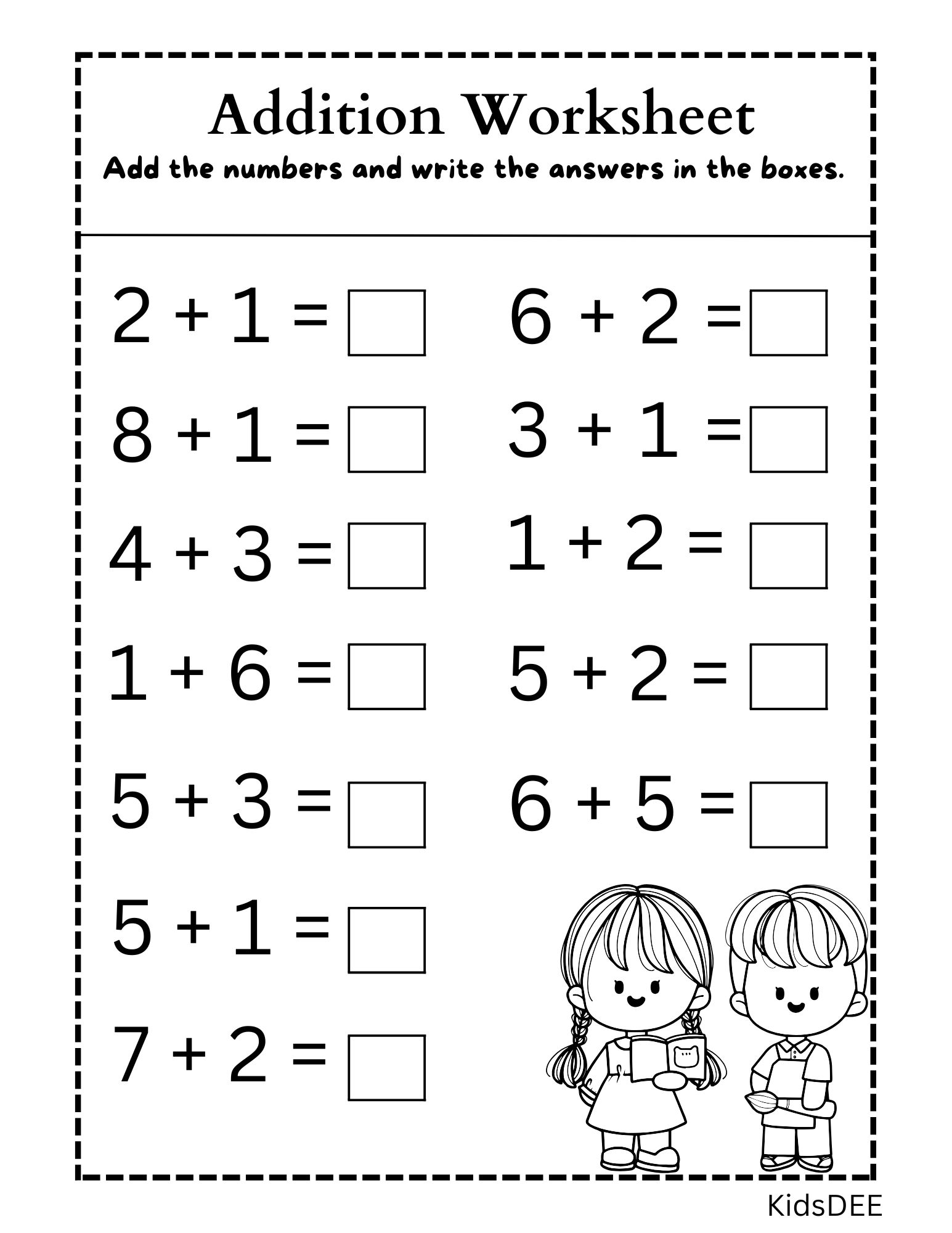 Math Addition Worksheets for Kids – Fun Learning Made Easy! Nr 2