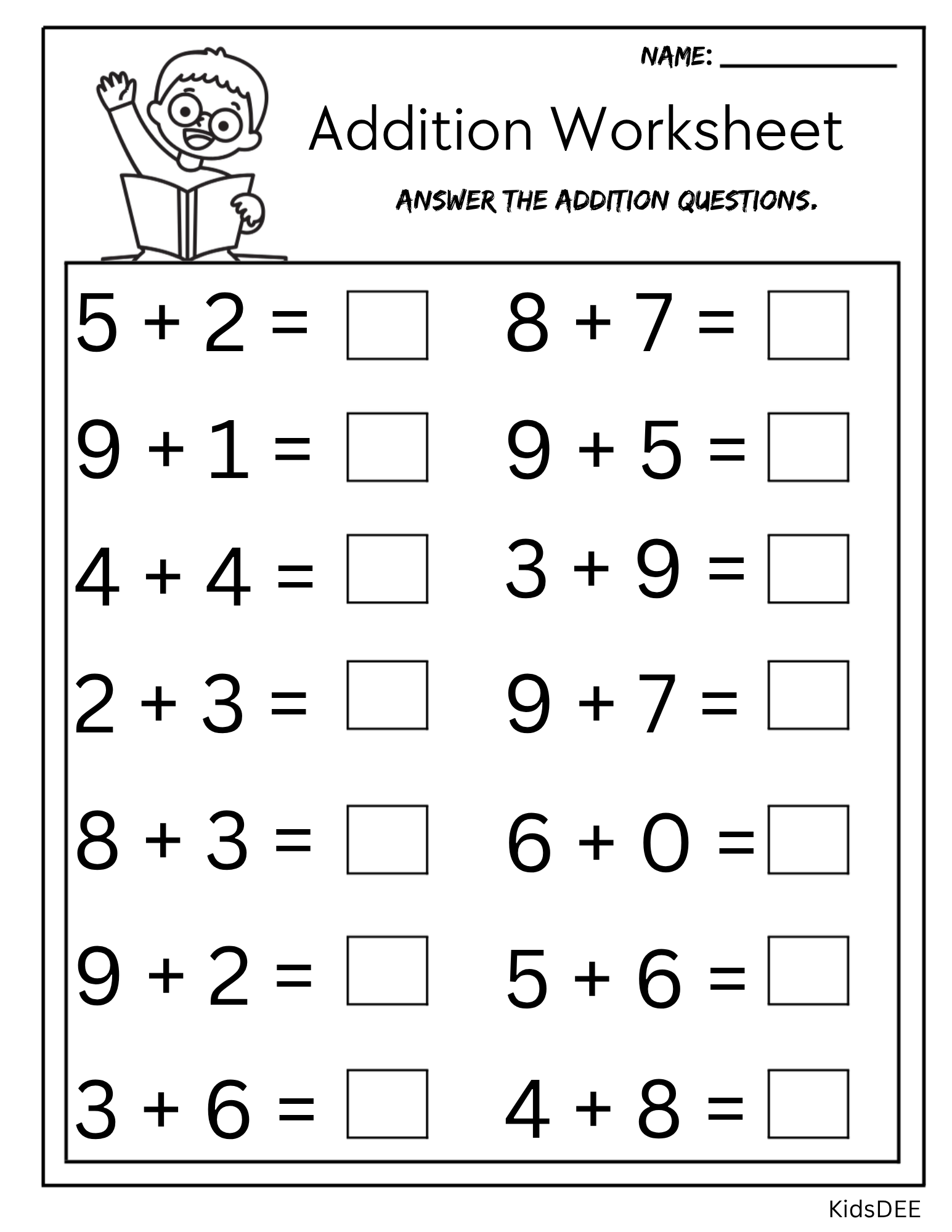 Math Addition Worksheets for Kids – Fun Learning Made Easy! Nr 3