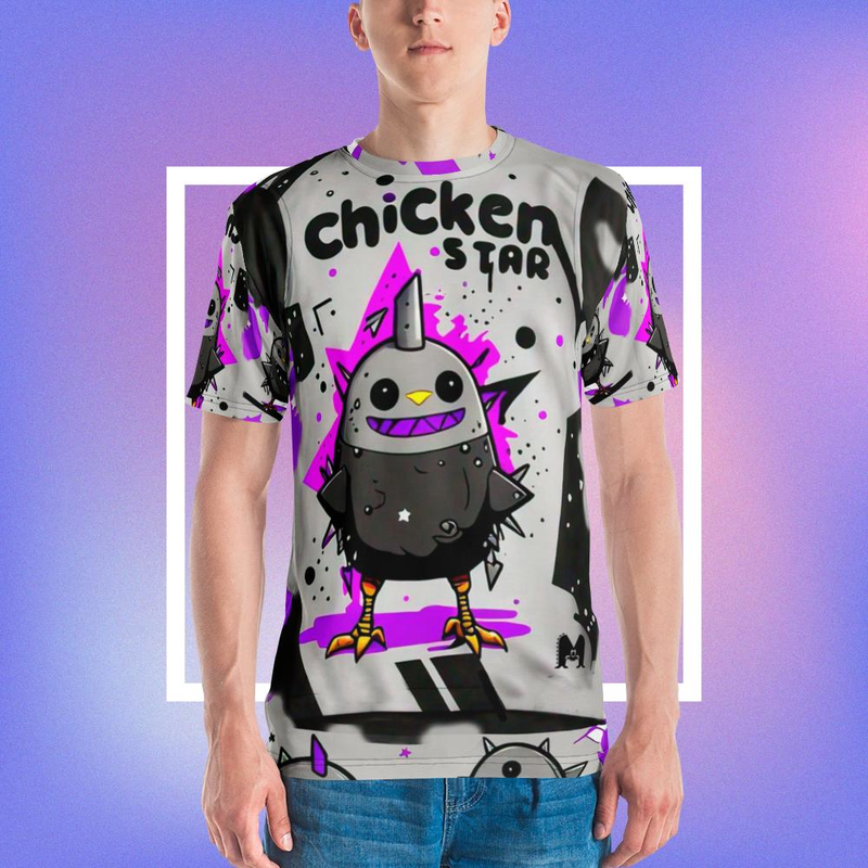 Camiseta all over print hombre POLLOS ENCUBIERTOS 1