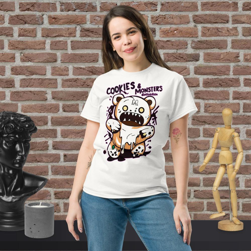 T-shirt Unisex GALLETA OSOS CHOCOLATOSOS 1 variación de blanco