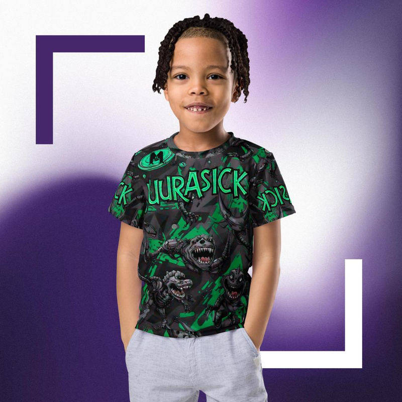 Camiseta all over print kids DINOS SALVAJES 1