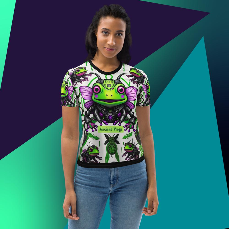 Camiseta all over print dama RANAS HIPNOTICAS 1