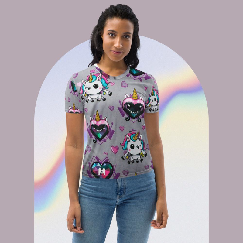 Camiseta con estampado de unicornios