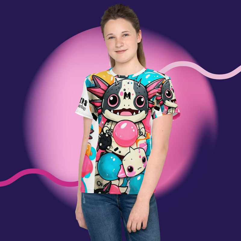 Camiseta all over print teen AXOLOTL GUMS 2