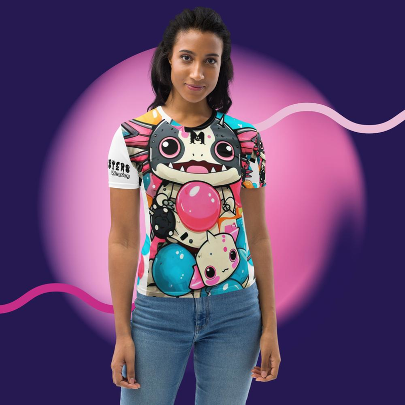 Camiseta all over print dama AXOLOTL GUMS 2