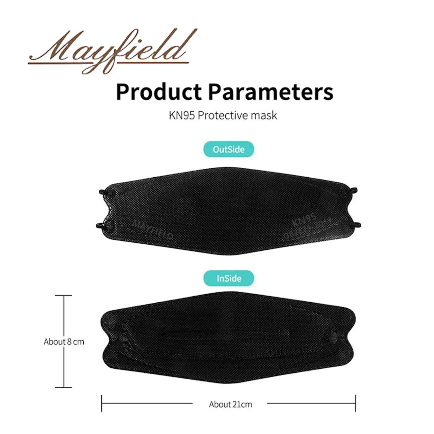 Mascarilla KN95 20 pz MAYFIELD 