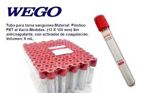 Tubo Rojo WEGO Gradilla 100pz