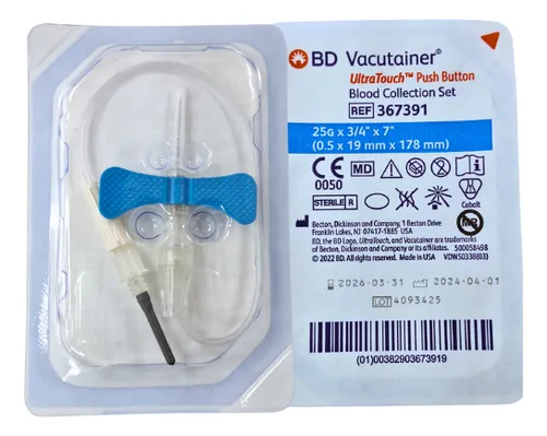 Set de extracción de sangre BD Vacutainer UltraTouch Push Button 5pz