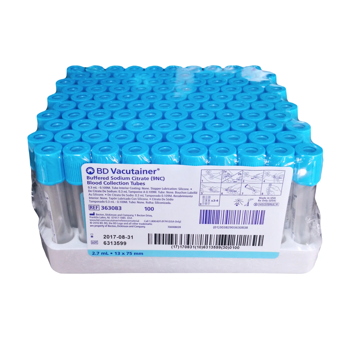Tubos Azul BD Vacutainer