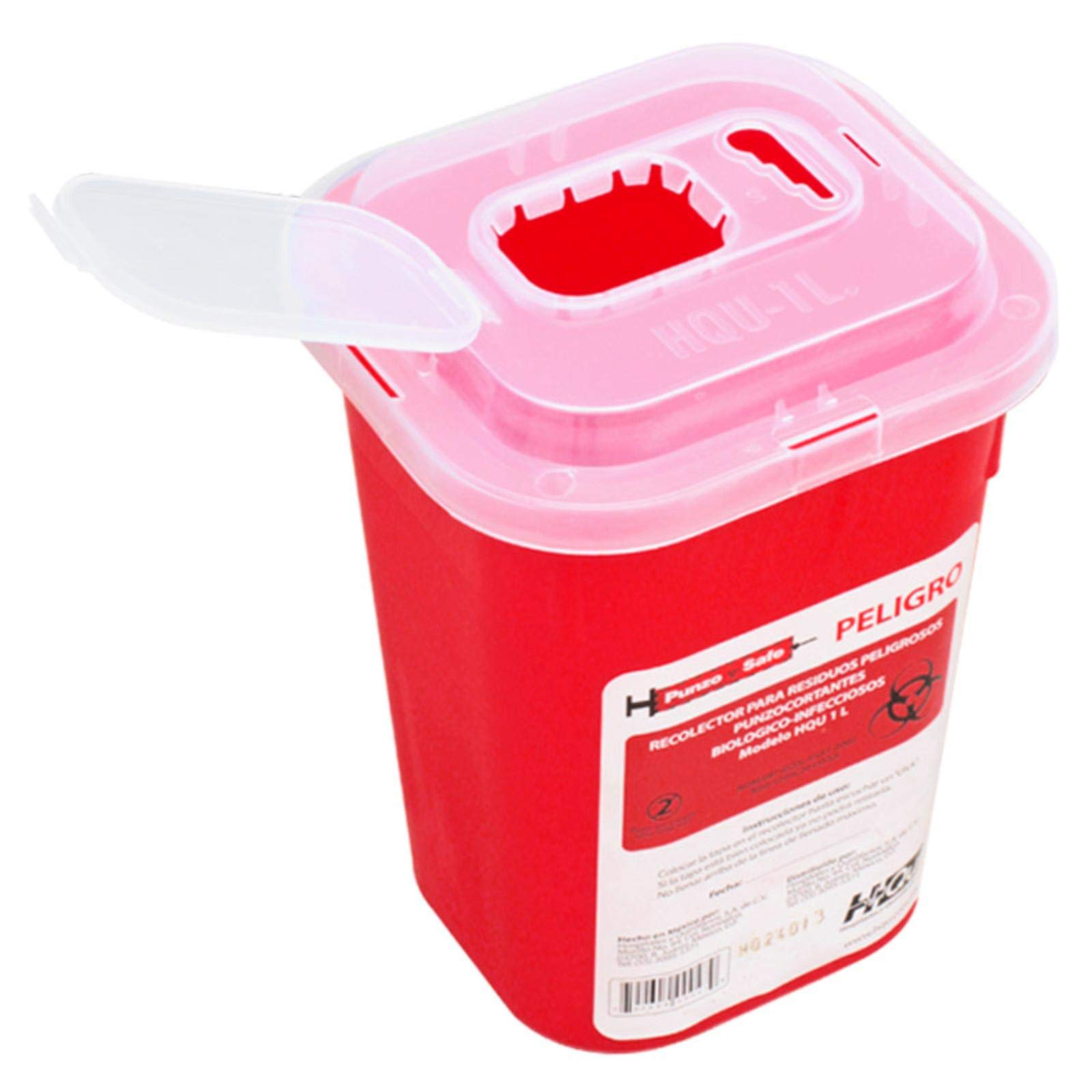 Contenedor para residuos punzocortantes 1lt