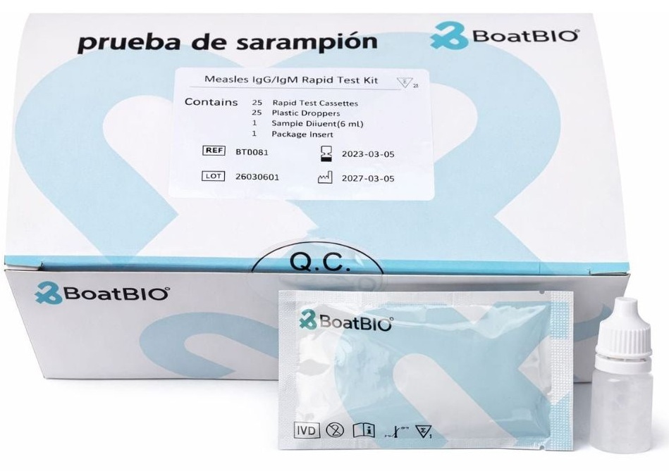 Kit de prueba rápida de sarampión c/25pz