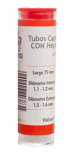 Tubos capilares con heparina