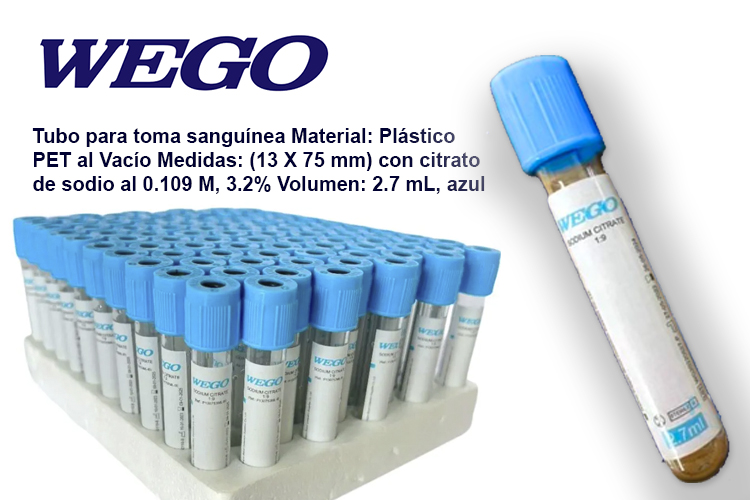 Tubo Azul WEGO Gradilla 100pz