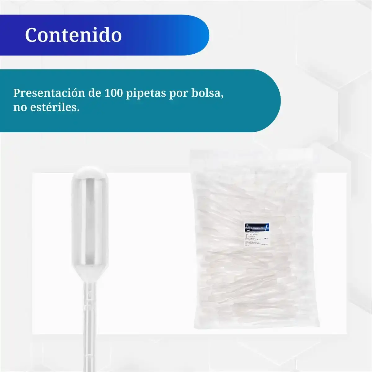 Pipetas de transferencia plástico 20pz