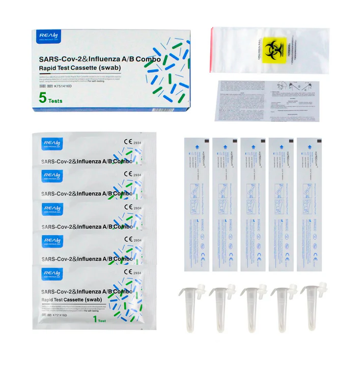 Test rápido combinado SARS-CoV-2 e Influenza A/B