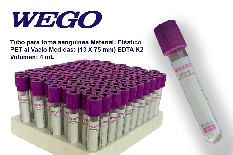 Tubo Lila WEGO Gradilla 100pz