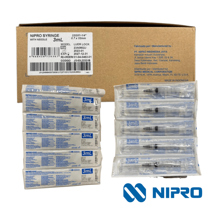 Jeringas 3ml con aguja NIPRO 