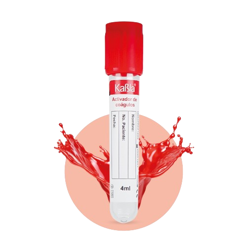 Tubo rojo Kabla Gradilla con 100pz