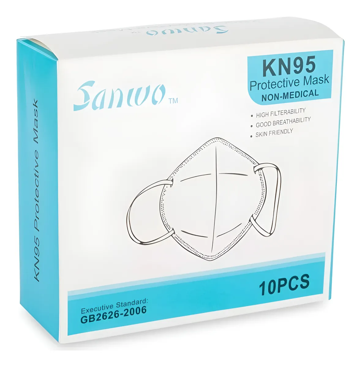 Cubrebocas KN95 SANWO 