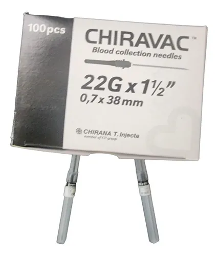Agujas para extracción de sangre CHIRAVAC 22G x 1½''