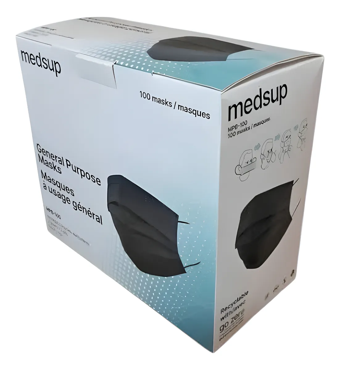 Cubrebocas tricapa MEDSUP 100PZ